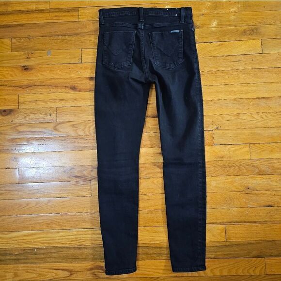 Hudson Womens Black Cotton Blend Dark Wash Pockets Denim Skinny Leg Jeans 27 - Picture 5 of 13